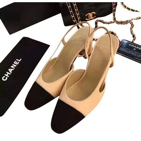 slingback beige et noir